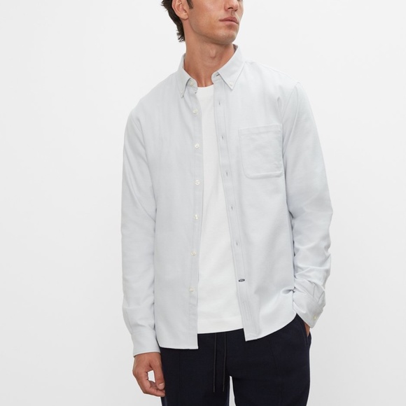 Long Sleeve Solid Flannel Shirt - Brand New - NEVER WORN -Grey